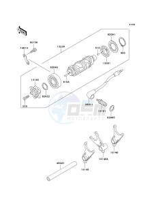 VN 800 B [VULCAN 800 CLASSIC] (B10) B10 drawing GEAR CHANGE DRUM_SHIFT FORK-- S- -