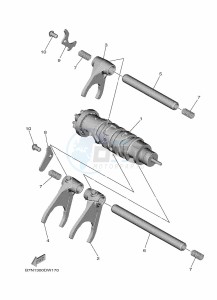 MT-09 MTN890 (B7N7) drawing SHIFT CAM & FORK