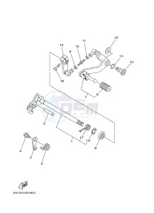 XT250 XT250D SEROW (1YB3) drawing SHIFT SHAFT