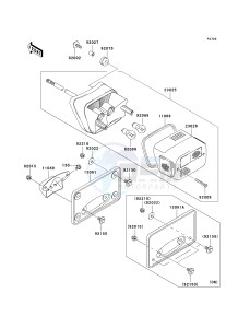 VN 1500 B [VULCAN 88 SE] (B1-B3) N8F drawing TAILLIGHT-- S- -