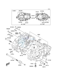 KFX400 KSF400A6F EU drawing Crankcase