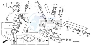 CB600F9 Europe Direct - (ED / 25K) drawing HANDLE PIPE/TOP BRIDGE