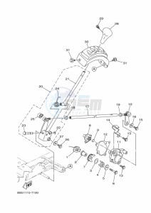 YFM450FWBD KODIAK 450 EPS (BEYA) drawing SHIFT SHAFT