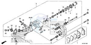 TRX420FA5G TRX420F Europe Direct - (ED) drawing REAR BRAKE CALIPER