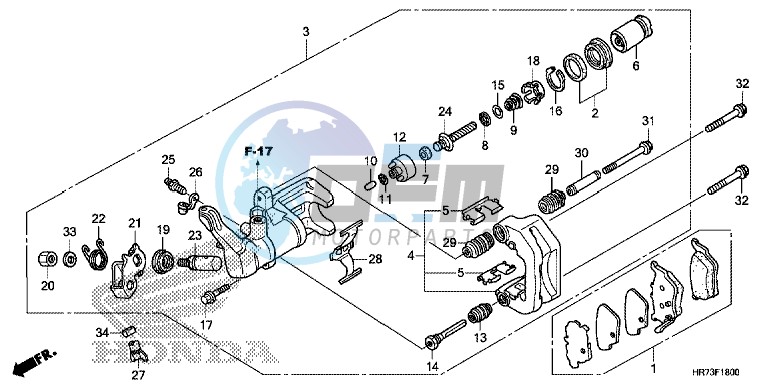 REAR BRAKE CALIPER