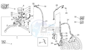 V 11 Cafe Ballabio 1100 drawing Front brake system