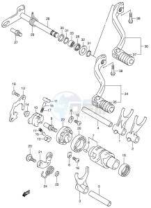 DR-Z400 (E3-E28) drawing GEAR SHIFTING