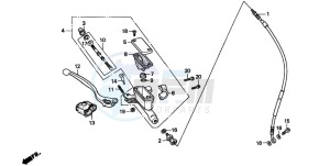 CR80RB drawing FR. BRAKE MASTER CYLINDER (1)