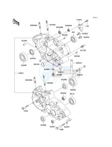 KDX200 H (H6F) 80 H6F drawing CRANKCASE