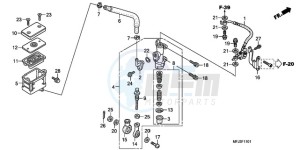 CBR600RAA Australia - (U / ABS) drawing REAR BRAKE MASTER CYLINDER (CBR600RA)