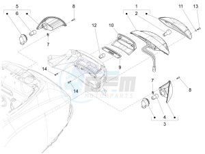 SXL 150 4T 3V CARB drawing Rear headlamps - Turn signal lamps