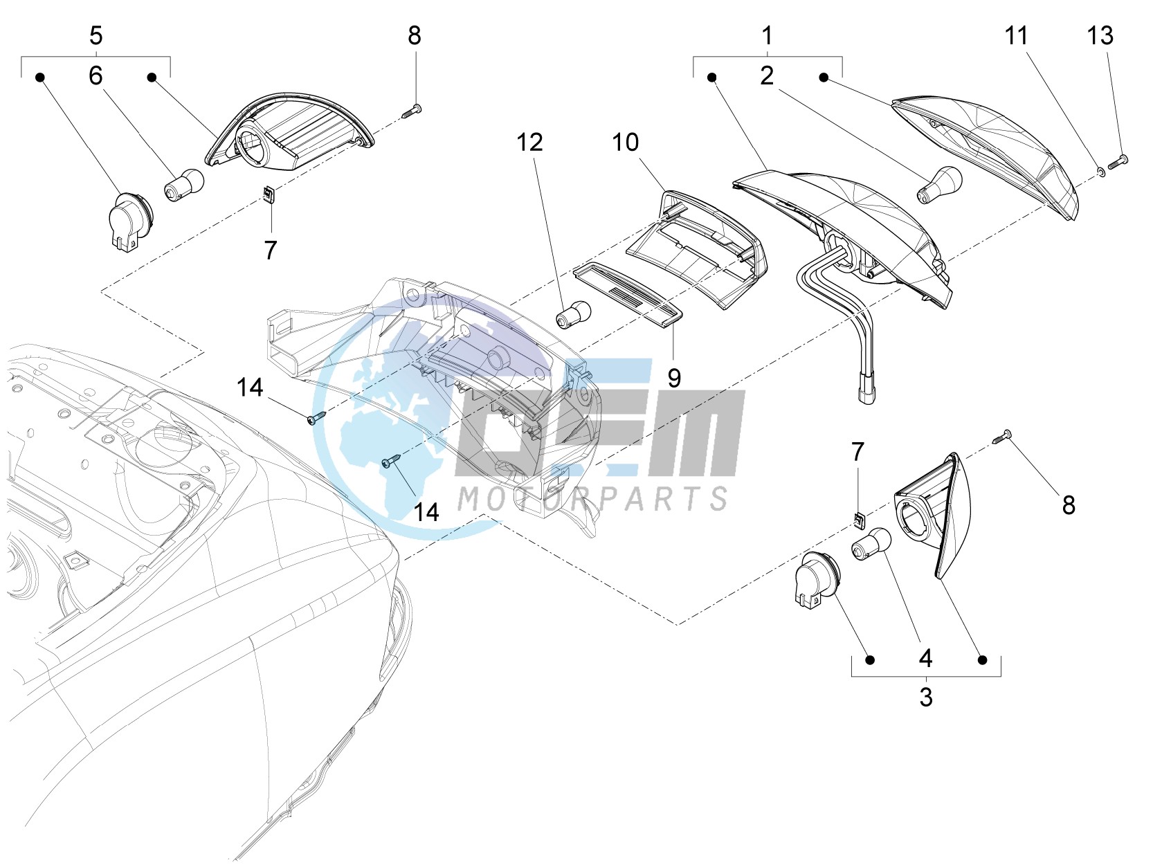 Rear headlamps - Turn signal lamps