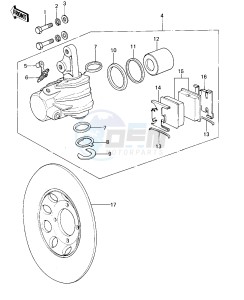 KZ 400 A B (A1-B2) drawing FRONT BRAKE