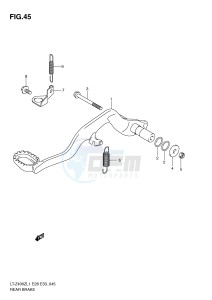 LT-Z400 (E28-E33) drawing REAR BRAKE