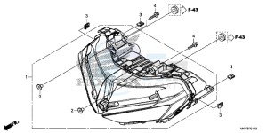 CBR1000S2H 2ED - (2ED) drawing HEADLIGHT