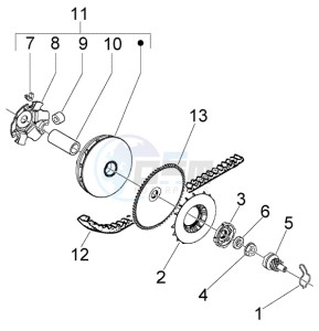 LX 50 4T drawing Driving pulley