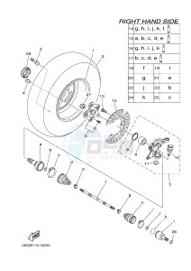 YFM550FWAD YFM550PLE GRIZZLY 550 EPS (2LB8 2LB9) drawing FRONT WHEEL 2