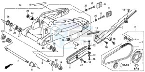 CBR600RR drawing SWINGARM