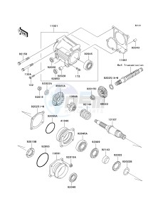 KLF 250 A [BAYOU 250] (A6F-A9F) A8F drawing FRONT BEVEL GEAR