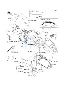 VN 900 C [VULCAN 900 CUSTOM] (7F-9FA) C8F drawing FENDERS