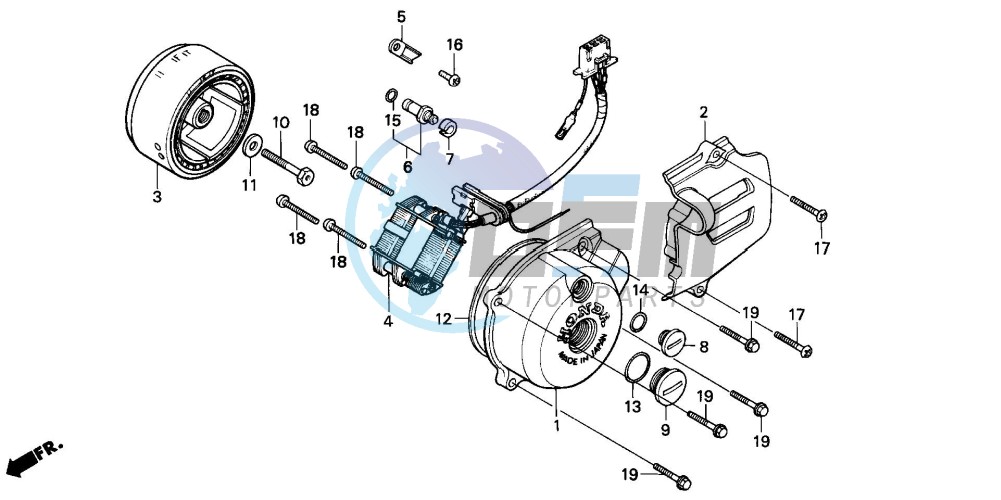 LEFT CRANKCASE COVER/ GENERATOR