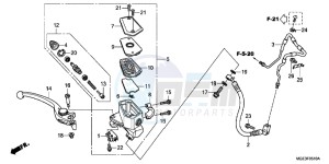 VFR1200FDC VFR1200F Dual Clutch E drawing FR. BRAKE MASTER CYLINDER