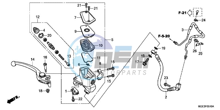 FR. BRAKE MASTER CYLINDER