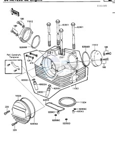 KLT 200 C [KLT200] (C2) | DIFFIRENTIAL AXLE [KLT200] drawing CYLINDER HEAD_COVERS -- 84 KLT200-C2- -