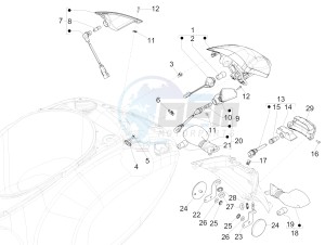 SPRINT 150 4T 3V IE ABS E3 (NAFTA) drawing Rear headlamps - Turn signal lamps