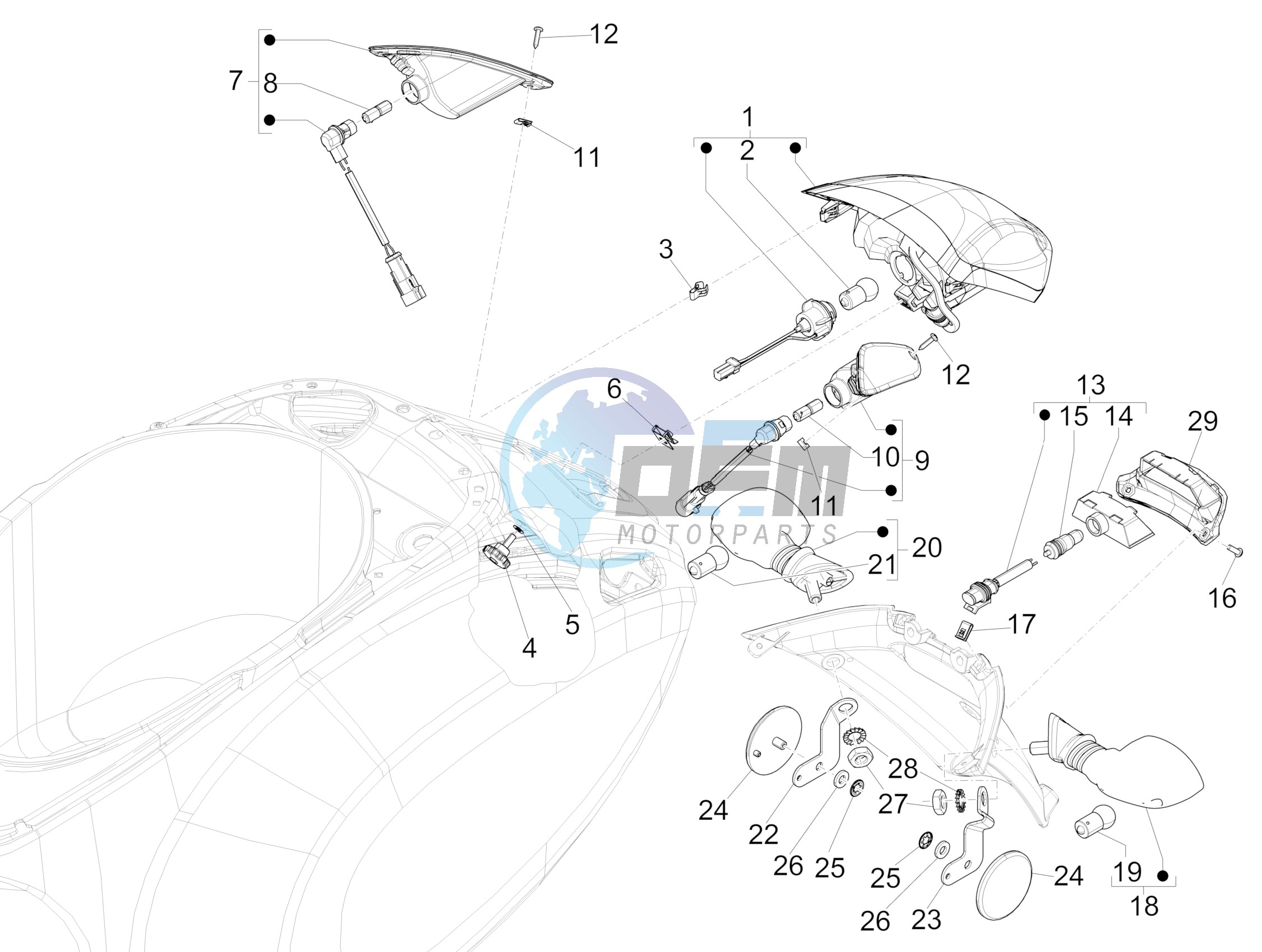 Rear headlamps - Turn signal lamps