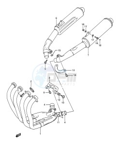 GSX-R1100 (E28) drawing MUFFLER