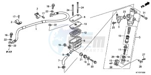 CBR125RTC drawing REAR BRAKE MASTER CYLINDER