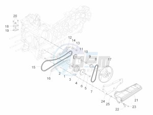 GTS 300 SUPER HPE 4T 4V IE ABS E4 (NAFTA) drawing Oil pump