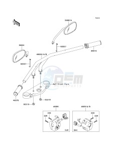 VN 1600 B [VULCAN 1600 MEAN STREAK] (B6F-B8FA) B7FA drawing HANDLEBAR