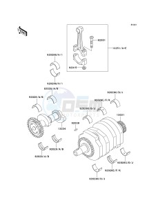 EX 250 F [NINJA 250R] (6F-7F) F7F drawing CRANKSHAFT