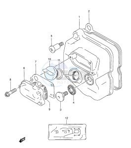 AN125 (E2) Burgman drawing CYLINDER HEAD COVER