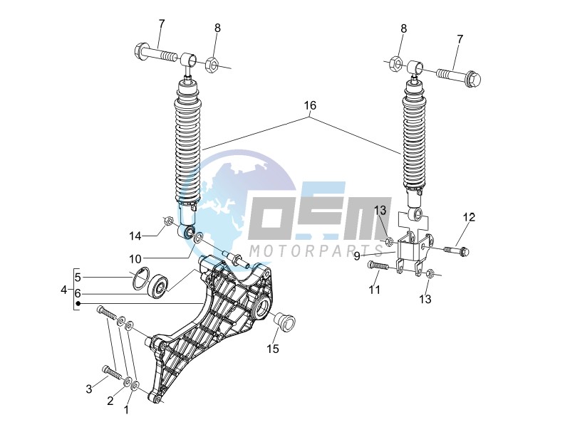 Rear suspension - Shock absorbers