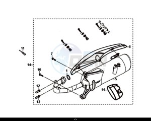 MASK 50 (XE05W1-IT) (L7-L9) drawing EXHAUST MUFFLER / MASK 50 (XE05W1-IT) (L7-L9)