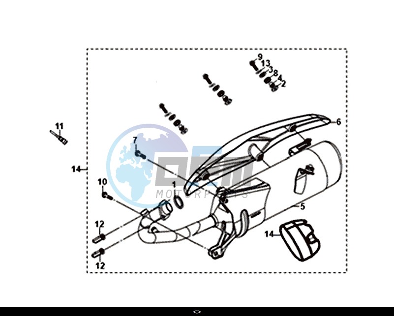 EXHAUST MUFFLER / MASK 50 (XE05W1-IT) (L7-L9)