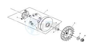 QUAD LANDER 300 drawing CLUTCH / V BELT