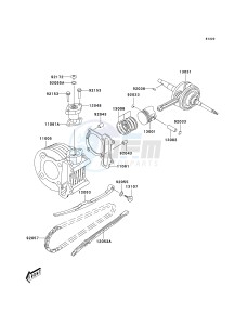 KSF 90 A [KFX90] (A7F-A9S) A8F drawing CRANKSHAFT_PISTON-- S- -