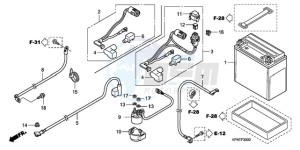 TRX420FMA Europe Direct - (ED / 2ED 4WD) drawing BATTERY