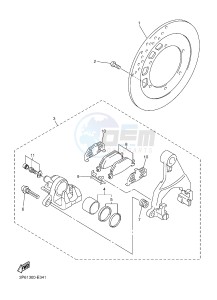 FJR1300A FJR1300A ABS (1MC7) drawing REAR BRAKE CALIPER