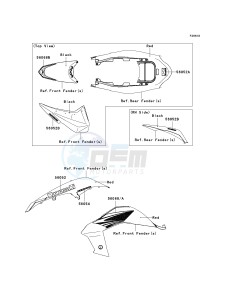 KSF 450 B [KFX450R MONSTER ENERGY] (B8F-B9FB) B9F drawing DECALS-- RED- --- B9F- -