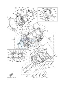 YXZ1000 YXZ10YMXJ (2HCR) drawing CRANKCASE