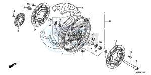 CB1000RE CB1000R E drawing FRONT WHEEL