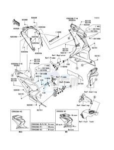 NINJA_250R EX250K9F GB XX (EU ME A(FRICA) drawing Cowling Lowers