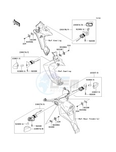 KLE 650 A [VERSYS] (9F-9F) A9F drawing TURN SIGNALS