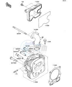 KAF 540 C [MULE 2010] (C1) [MULE 2010] drawing CYLINDER HEAD