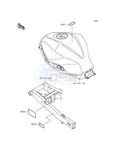 NINJA 300 EX300AEFA XX (EU ME A(FRICA) drawing Labels